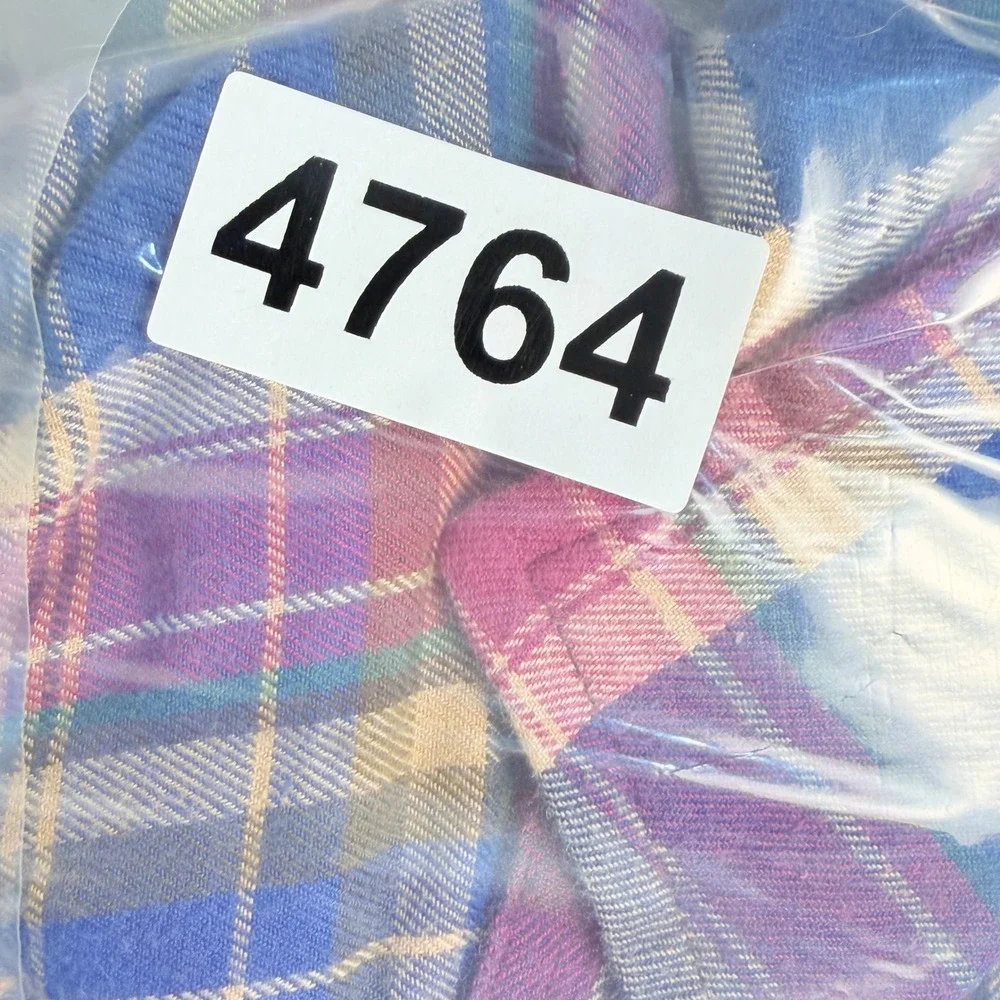 Polo Ralph Lauren Button Down Flannel Shirt Mens Small Blue Plaid Cotton Pony